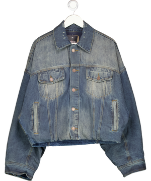 TBDCC Blue Double Lined Cropped Denim Jacket UK M