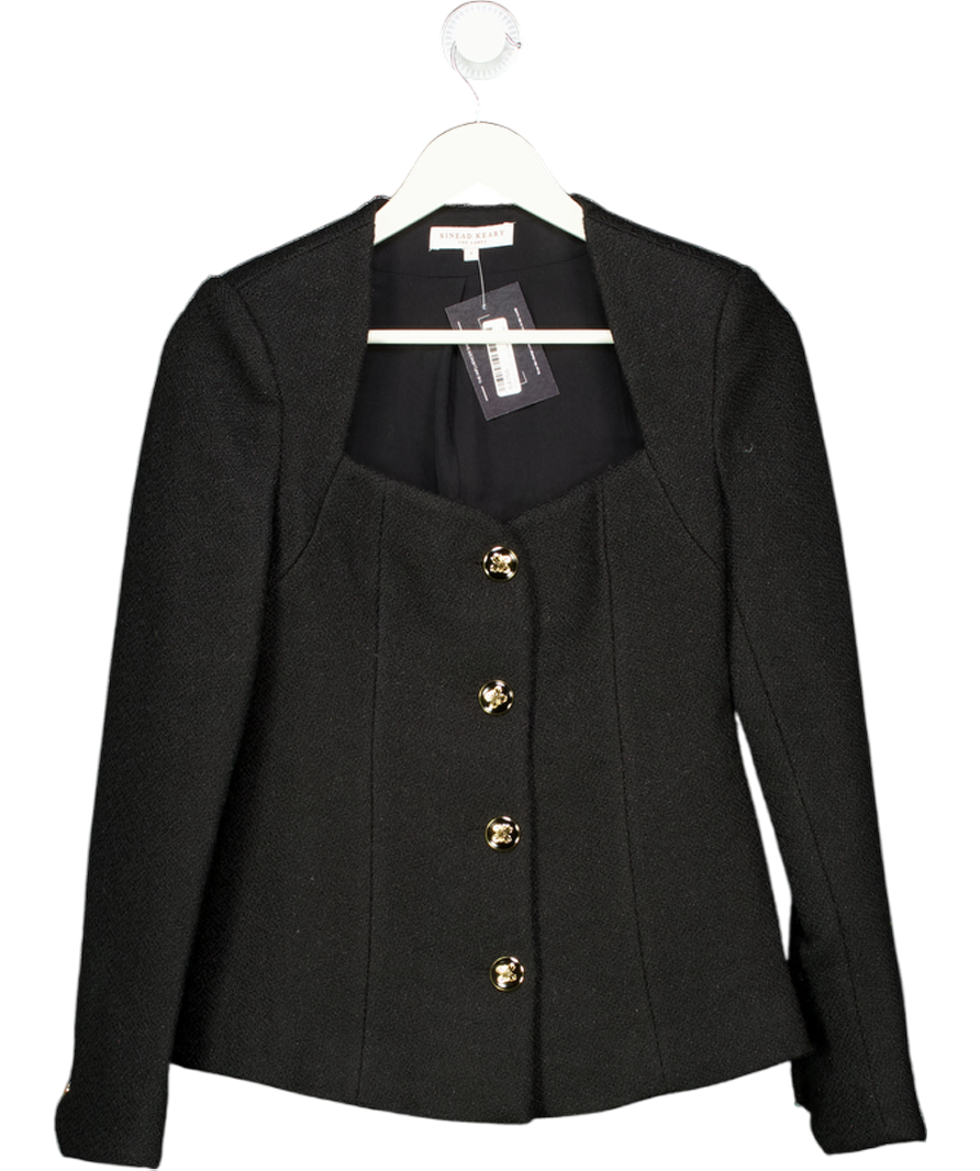 Sinead Keary Black "the Ruby" Sweetheart Blazer UK 6