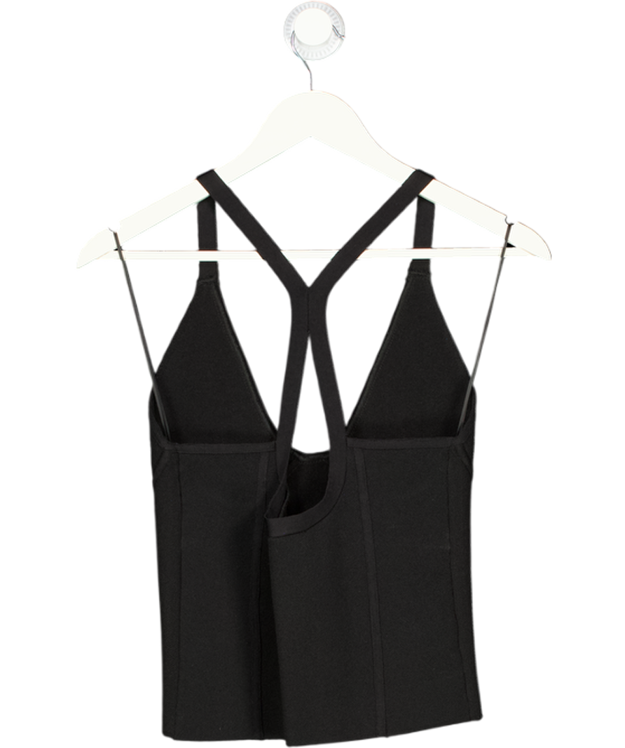 ZARA Black Knit Bodycon Top UK S