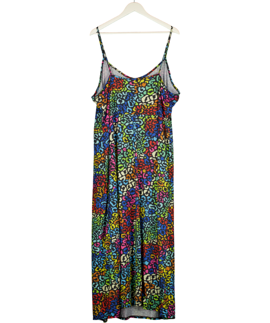 Limited Collection Black / Multi Jersey Leopard Maxi Dress UK 22