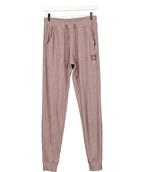ALO Purple Cable Knit Winter Bliss Pants UK S