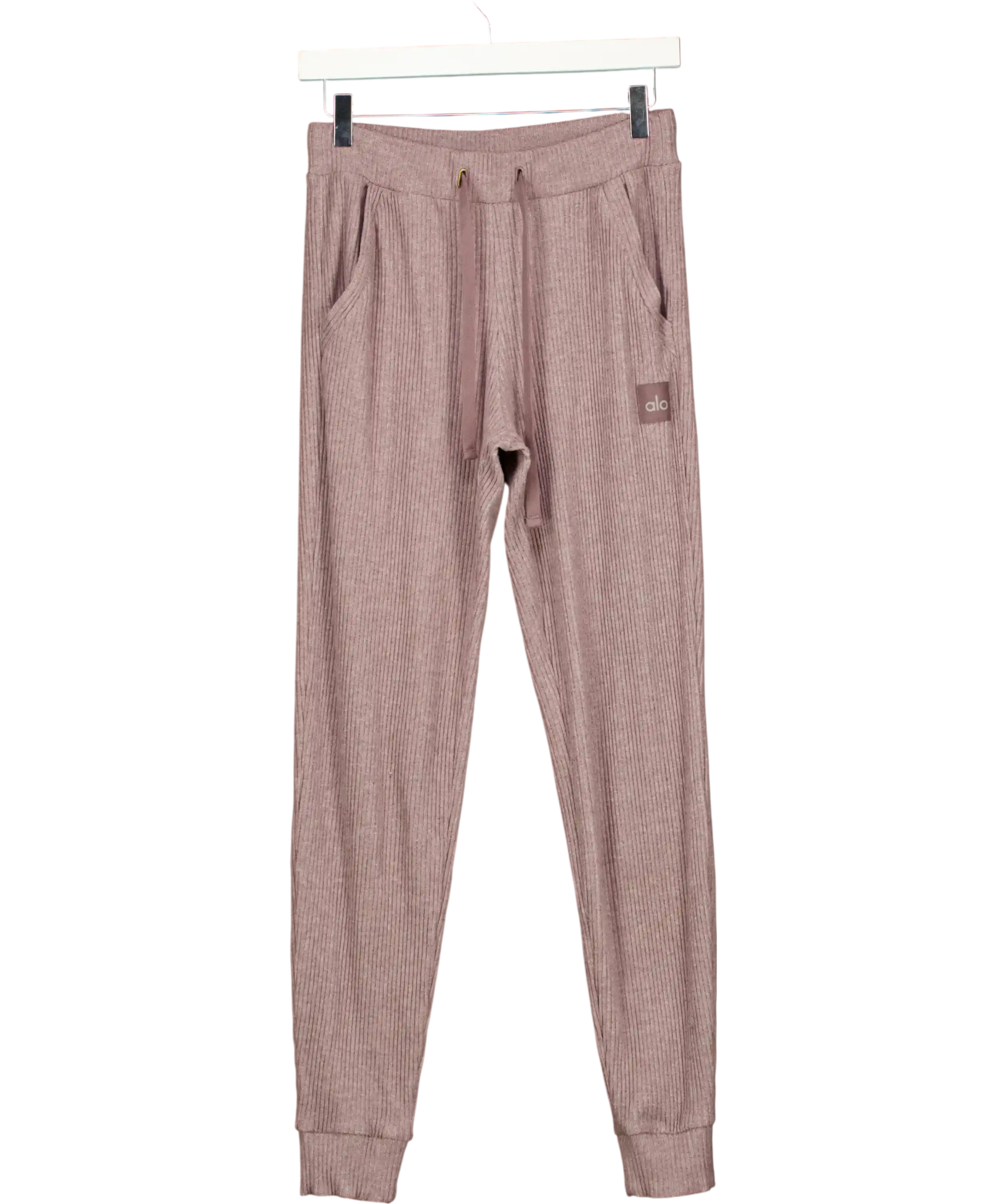 ALO Purple Cable Knit Winter Bliss Pants UK S