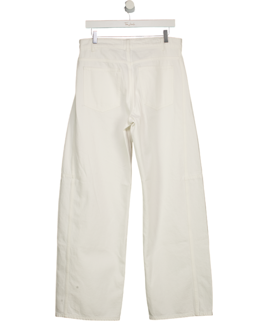 ME + EM White Exaggerated Taper Jean Lightweight Denim W28