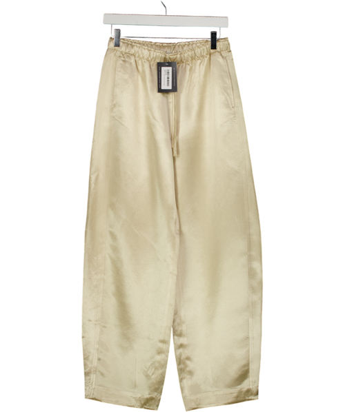ARKET Beige Drawstring Satin Trousers Eu34 UK 6