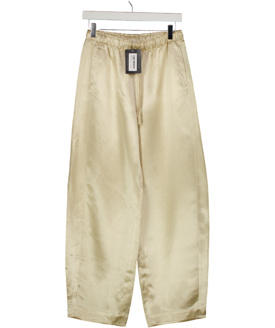 ARKET Beige Drawstring Satin Trousers Eu34 UK 6