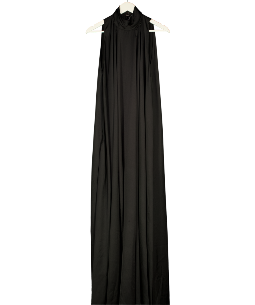 SERENA BUTE Draped Full Length Dress Black UK 12