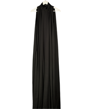 SERENA BUTE Draped Full Length Dress Black UK 12