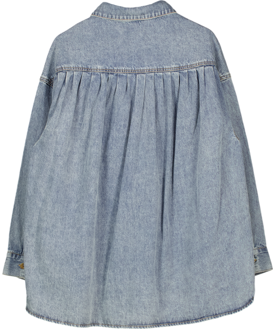 DISSH Blue Oversized Denim Shirt UK 8