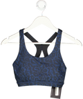 Nimble Blue Leopard Padded Sports Bra UK 10