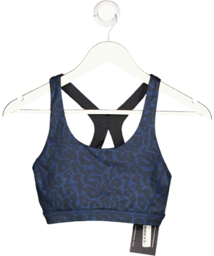 Nimble Blue Leopard Padded Sports Bra UK 10