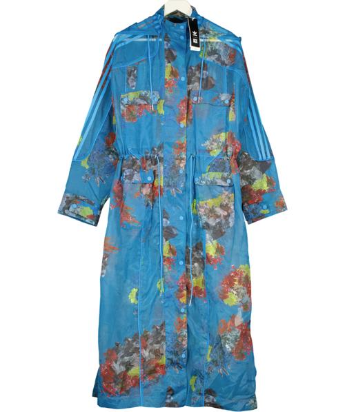 ADIDAS X Ivy Park Blue Printed Organza Jacket UK XS