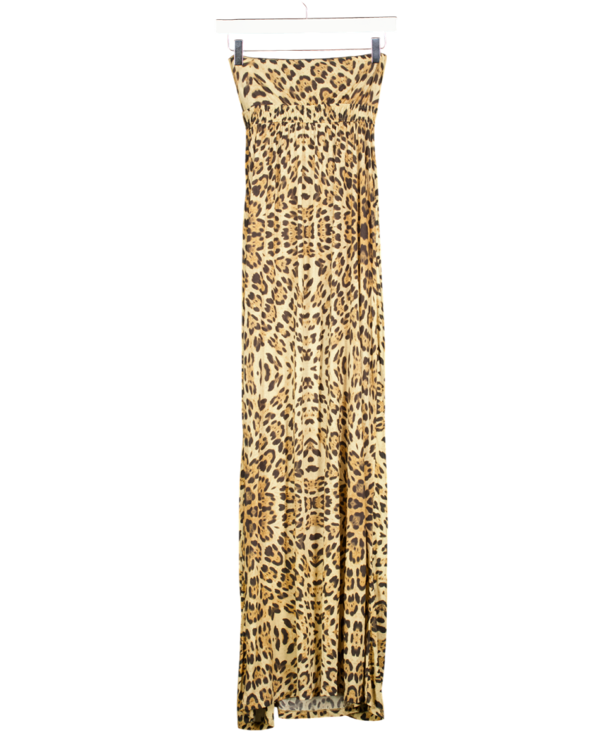Melissa Odabash Brown Leopard Beach Maxi Dress UK S/M