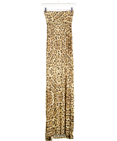 Melissa Odabash Brown Leopard Beach Maxi Dress UK S/M