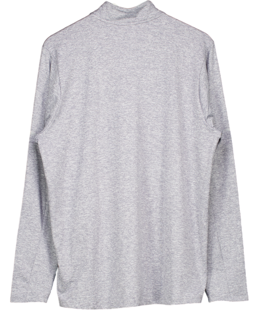 Nike Grey Running Stride Dri-fit Half Zip Longsleeve Top UK L