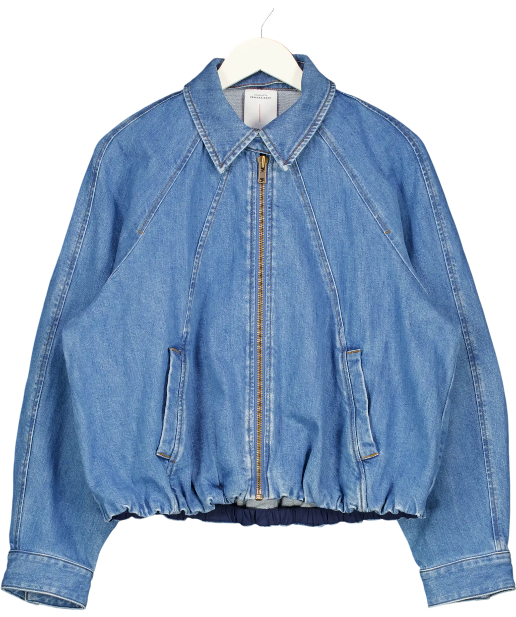 FABRIQUE Blue X Rebekka Bach Janet 90s Inspired Ballon Jacket In Cotton Denim UK S