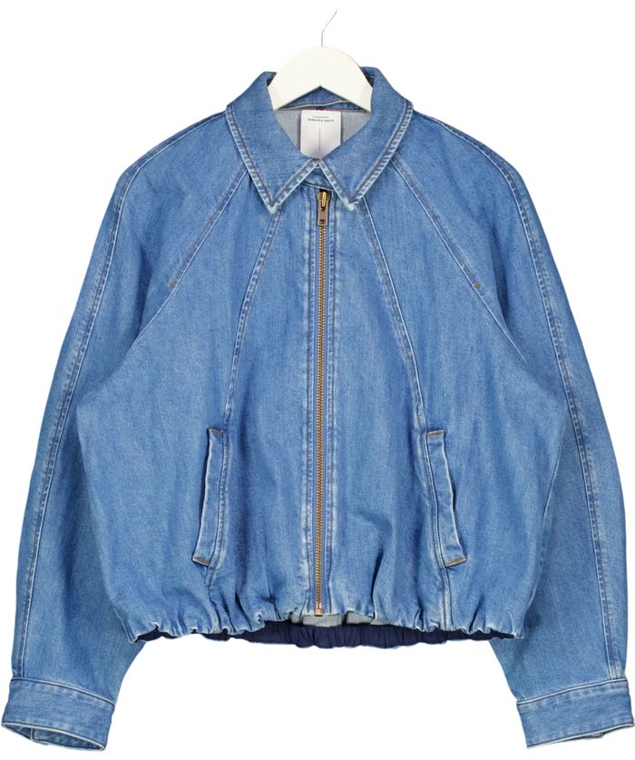 FABRIQUE Blue X Rebekka Bach Janet 90s Inspired Ballon Jacket In Cotton Denim UK S