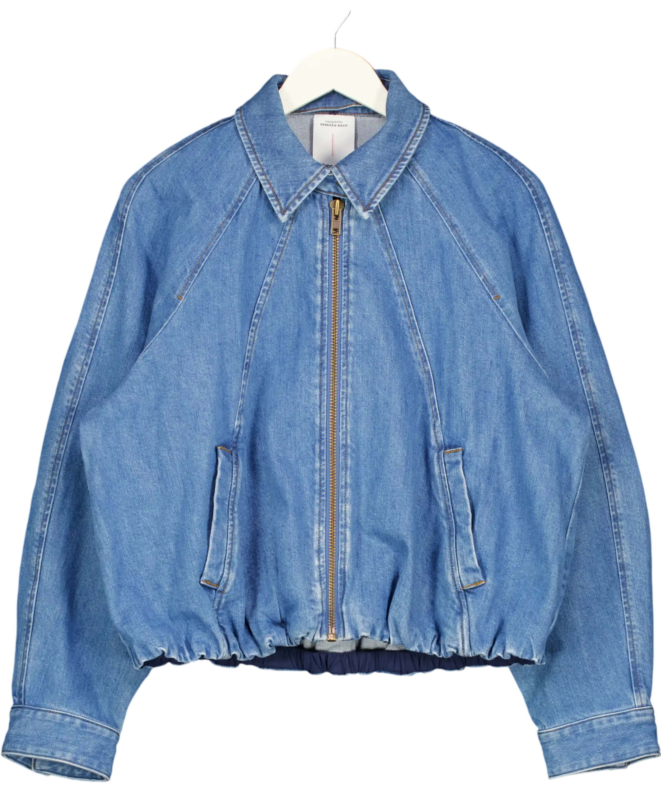 FABRIQUE Blue X Rebekka Bach Janet 90s Inspired Ballon Jacket In Cotton Denim UK S