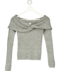 H&M Grey Supersoft Off The Shoulder Jumper UK XXS