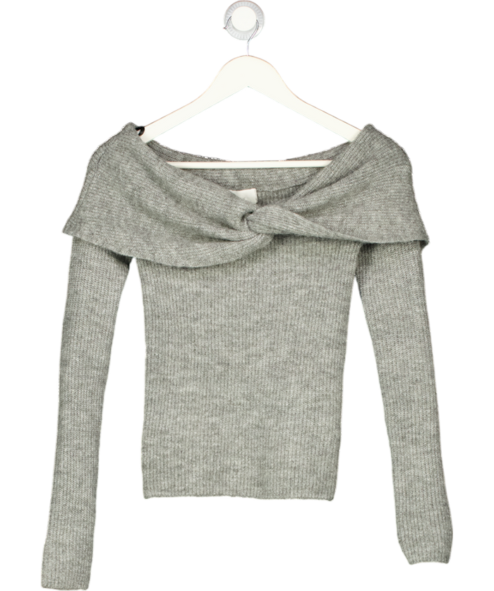 H&M Grey Supersoft Off The Shoulder Jumper UK XXS