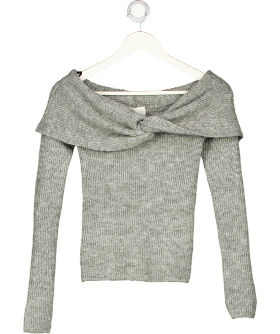 H&M Grey Supersoft Off The Shoulder Jumper UK XXS