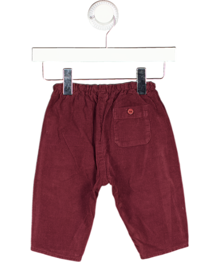CARAMEL BABY & CHILD Red Bobby Baby Cotton Corduroy Trouser 0-3 Months