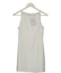 H&M White Linen Blend Square Neck Mini Dress UK XS