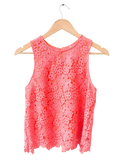 Whistles Neon Coral Pink Floral Tank Top UK 10