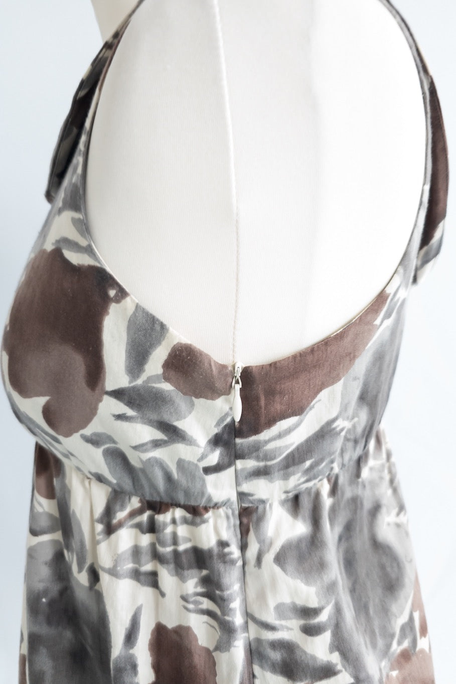 cos ivory / beige Tulip floral Babydoll Top UK 8