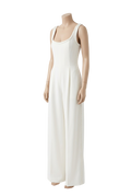 Reiss Atelier Max Whipstitch Wide-Leg Jumpsuit White UK 8