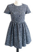 Matthew Williamson Navy Blue print skater Dress UK 8