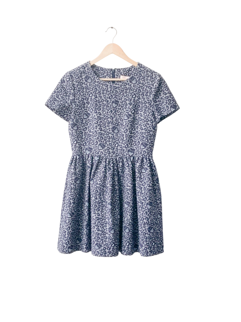 Matthew Williamson Navy Blue print skater Dress UK 8