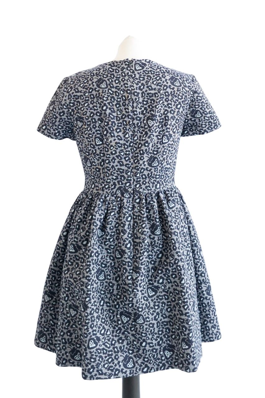 Matthew Williamson Navy Blue print skater Dress UK 8