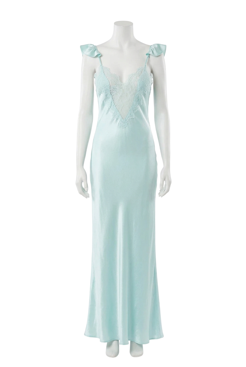 Bardot Ivy Lace Detail Maxi Dress Blue UK 8