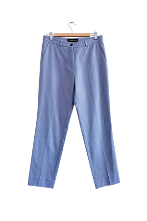 Etro Blue Geometric Cigarette Trousers IT44 UK 12