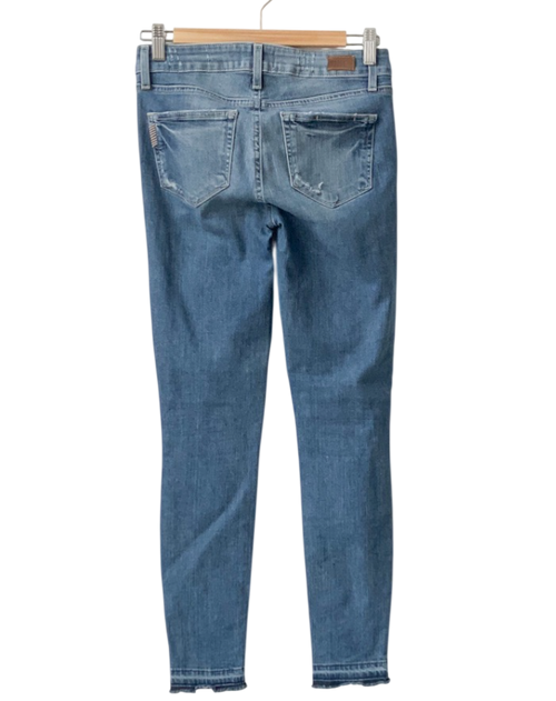 PAIGE Mid Blue Distressed Verdugo Skinny Jeans W26