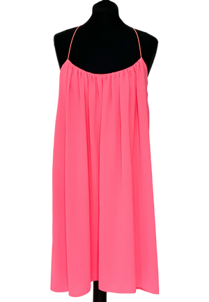 Claudie Pierlot Fluro Pink Strappy Dress UK 10