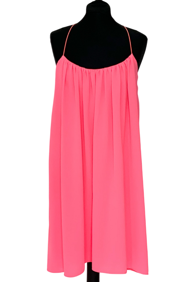 Claudie Pierlot Fluro Pink Strappy Dress UK 10