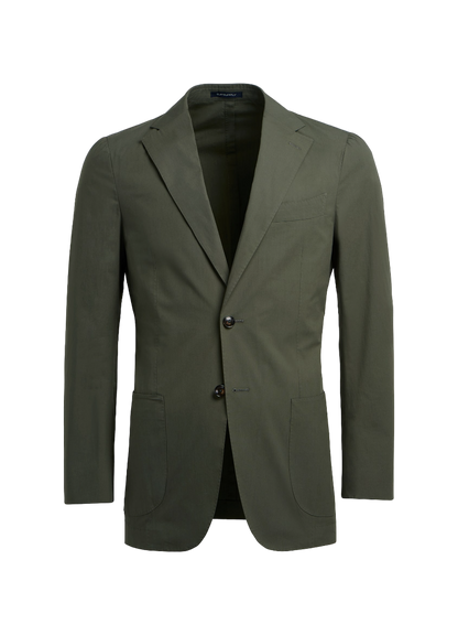 Suitsupply Mid Green Lazio Stretch Cotton Blazer  UK 44"