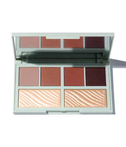 caia Tschäry warm, neutral shades of highlighter & eyeshadow Palette