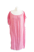 Rae Feather Pink Linen Loose Fit Cover up  Dress UK M