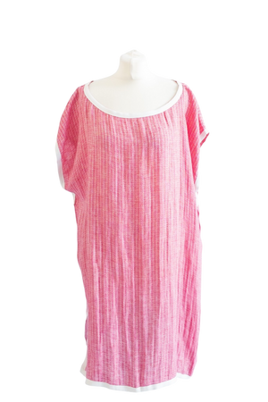 Rae Feather Pink Linen Loose Fit Cover up  Dress UK M