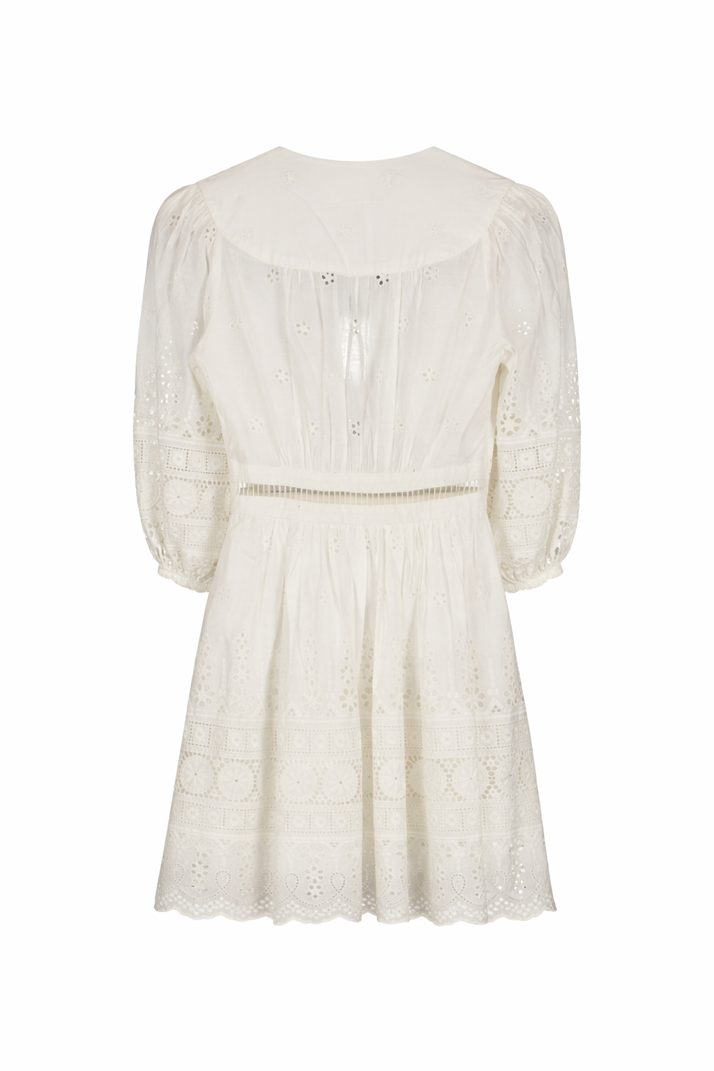 Zimmermann White Broderie Day Dress Sz 0p (petite) UK 6