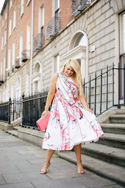 Coast White Hayley Floral Print Seamed Full Midi Dress BNWT UK 10