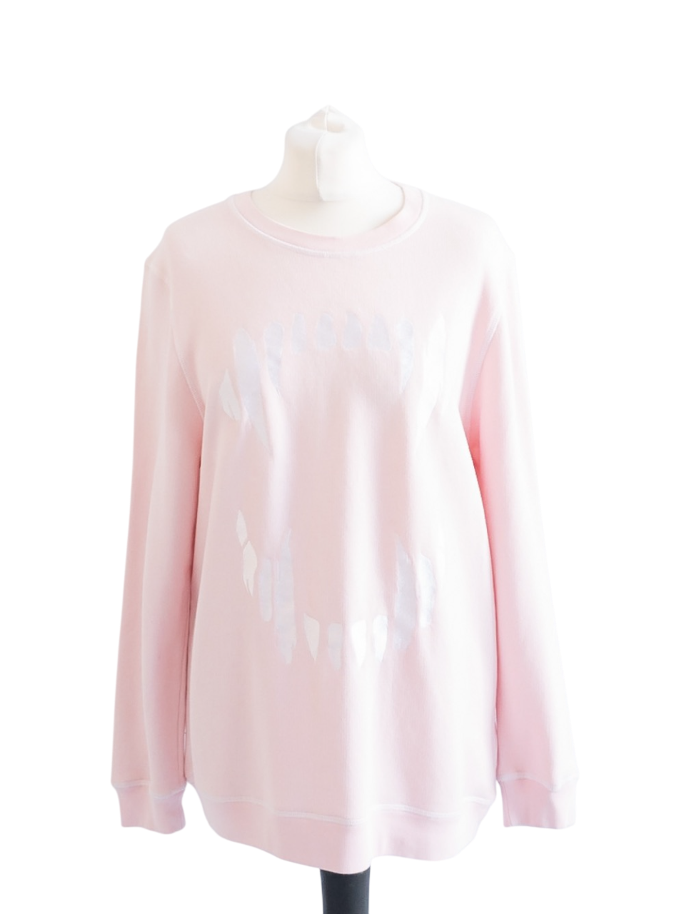 Zoe Karssen Pink Embroiered Teeth Sweatshirt UK S