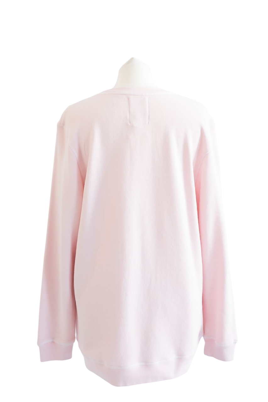 Zoe Karssen Pink Embroiered Teeth Sweatshirt UK S
