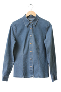 Armani Jeans Blue D607 Fitted Denim Shirt UK 12/14
