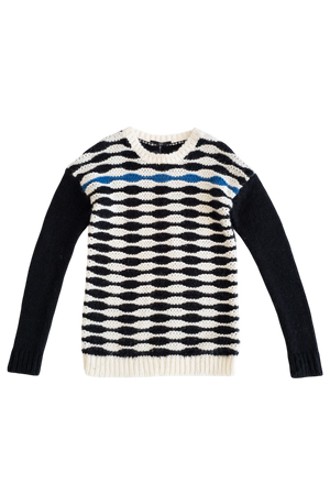 Tibi Black Chunky Patterned Knitted Jumper UK XS