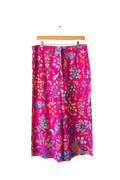 Etro Pink 100% Silk Floral Drawstring Culottes UK 14
