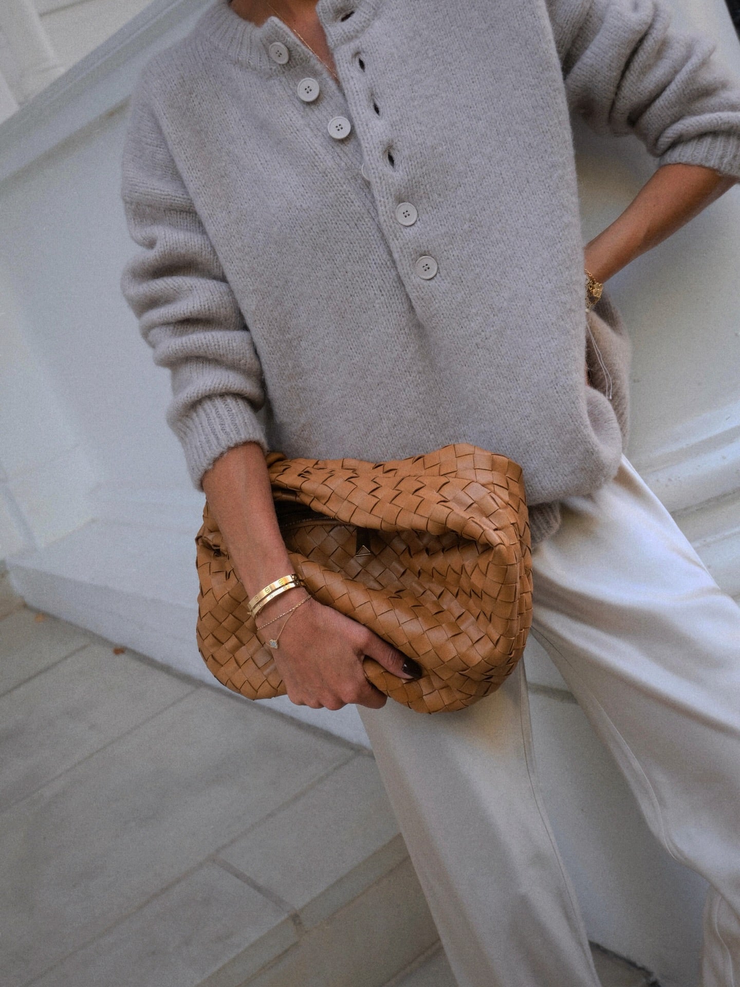 Mr Mittens Beige Alpaca / Wool Blend Lexa Jumper UK XS/S