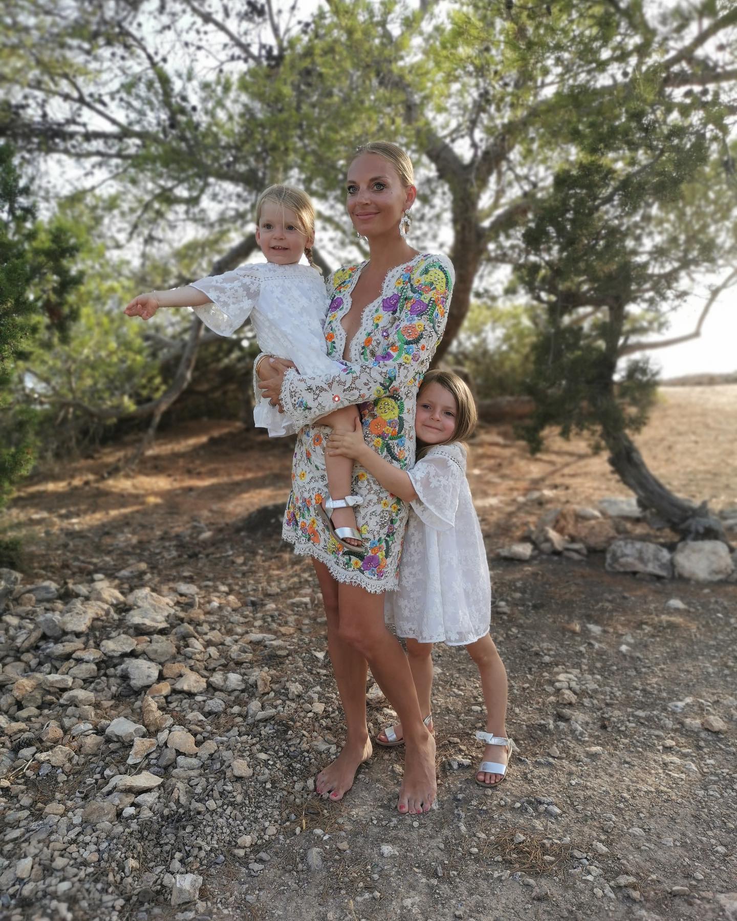 Tartine et Chocolat Embroidered White Tulle Dress 3 Years